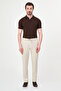 Striped Slim Fit Elastic Waist Drawstring Men's Trousers Beige - 38375.26Y - 3