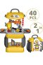 Kids Tool Set Workbench Toy – 2-in-1 Construction Playset Suitcase, Pretend Play Builder Gift - 3
