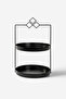 2 Tier Black Metal Organizer - Multi-Purpose Organizer - Luna Prism Triple - 2