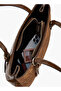 Monogram Embossed Shoulder Bag with Zip Closure - 7