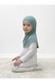Girl's Two-Piece Hijab - Ready-To-Wear Islamic Scarf - Practical Snap-On Hijab |   Flexible Sandy Fabric Daily & Prayer Headscarf (6-11 Years) - 2