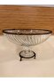Salad Bowl or Fruit Bowl Round Cut Glass Cast Brass Color Antique Aged Diameter 32 cm Height 20 cm - 2