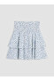 Trendlucky Floral Layered Skirt with Elastic Waist and Difference in Color - 6