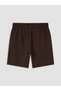 Vizyon New Season Elastic Waist Linen Blend Women's Shorts - 6