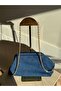 Women's Denim Chain Strap Detailed Clutch Bag - 6
