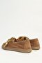 Women's Mink Suede Beaded Detailed Lace-Up Loafer - 4