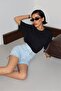 Women's Designer Jean Denim Shorts - 4