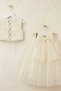 Sweetme Girl's Pearl Detailed Crop Skirt Set Ecru - 6
