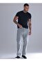 Men's Gray Linen Trousers – Comfortable Fit with Elastic Waist, Summer Casual Trousers with Piped Cuffs - 6