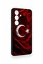Samsung S26 Compatible Wolf Turkish Flag Patterned Silicone Case - 3