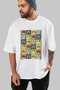 For the Sake of Cat Love 122 Front Cat Printed White Oversize T-Shirt 100% Cotton Unisex Cat Lover Premium Design - 7