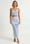 Women's Plus Size Openwork Halter Neck Sleeveless Beach Blouse Skirt Set Long Length Daily Casual Modern Stylish - 4