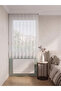 Short Tulle Curtain with Honeycomb Top - Lavinya Ecru 1 to 2.5 Regular Pleats Non-Ironing Striped - 6