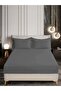 3-Piece Dark Grey Microfiber Fitted Bedsheet Set - 6