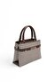 Coffee Yellow - Brown Plaid Line Square Women's Handbag Sp1149 - 2