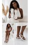 Women's White Flip-Flop Sandals with Ring Detail, Comfortable Non-Slip Sole, Casual Summer Elastic Stylish Sandals - 2