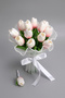 Zenith Tulip Bridal Bouquet Set of 2 Pearl Tulle Wedding Flower 11+1 Pieces - 2