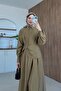 Vienna Belted Dress Oil Green - 4