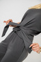 Modal Fabric Tied Top and Bottom Smoked Set - 3