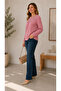 Women's Lace Collar Embroidered Comfortable Fit Long Sleeve Blouse - 2