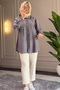 6536- Stylish and Comfortable Women's Hooded Shirt with Ruffle Detail and Soft Woven Fabric - 4