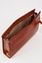 Women's Petunia Textured Tan Lined Faux Leather Wrist Strap Portfolio Handbag and Clutch Bag - 5