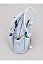 Women's Tote Bag Pastel Blue Multi-Compartment Hand and Shoulder Bag with Charm Accessories - 4