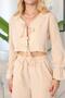 Linen Set with Lace Detail - 8