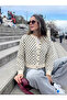 Women's Polka Dot Buttoned Knitwear Cardigan - 2