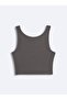 Buttoned Camisole Short Anthracite Undershirt - 3