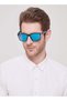 Retro Style Mens Polarized Sunglasses UV400 Protection Square Frame Fashion Sun Glasses for Driving Fishing Traveling Blue - 2