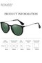 Polarized Round Sunglasses for Men Women UV400 Protection Sun Glasses Metal Frame Fashion Anti Glare Sun Shades for Driving Fishing Traveling Cycling - 4