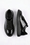 High Quality Alexander Model Thick Sole Lace-Up Men's Sneaker Black Patent Leather - 5