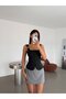 Strappy Buckle Blouse - Black - 2