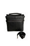 Genuine Leather Black Men's Messenger Bag and Handbag - 4