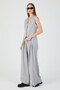 Relaxed Fit Palazzo Pants and V-Neck Vest Button Closure Suit # Tk0398 - 4