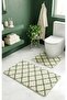 Royal Nordic 2-Piece 60X100 cm Latex Non-Slip Base Bath Mat Set Machine Washable Mat