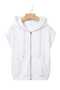Lerixmod_Unisex Women's Men's Summer Kangaroo Pocket Hooded Oversized Zip-Up Bat Sleeve with Custom Sewing Details