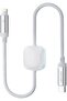 2in1 C-L 27W Cable with Wireless Watch Charger 1.2M- WhiteHigh-Grade Components 480Mbps Transfer Speed 2.5W Watch Output Flexible & Durable Fast Charging 27W PD