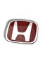 Honda Civic Fd 6 Red Front Grille Emblem 12.5 X 10.5 cm Snap-On Adhesive Emblem - 5