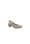 Egestyle 7300 Women's Cream Closed Toe Open Back Low Heel Shoes - 2