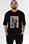 For Dog Lovers 56 Front Dog Printed Black Oversize T-Shirt 100% Cotton Unisex Dog Lover Premium Design - 2