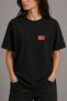 Turkish Flag Embroidered Black Regular Fit Unisex T-Shirt 30/1 Normal Fabric Moon Star National Team World Cup - 6