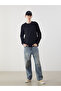 Nevavm with Difference Oval Collar Long Sleeve Men's T-Shirt - 2