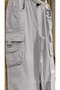 Gray Cargo Pocket Street Style Pants with Adjustable Elastic Waist and Cuffs - 5