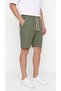 Men's Khaki Color 100% Cotton Linen Muslin Shorts with Back Pockets and Laces - 7
