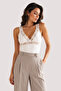 Women's 4-Piece Lace Detailed V-Neck Cotton & Modal Stretchy Bustier Undershirt - 4-Piece Advantage Pack - 2