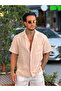 Single Pocket 80% Linen Shirt Fuchsia - 2