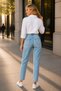 Tof Women's Light Blue Mom Lycra Jean Jeans Trousers New-5 - 3