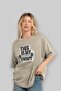 This Is My Therapy Oversize Front-Printed Beige T-Shirt 100% Cotton Streetwear Premium Comfortable Fit - 4